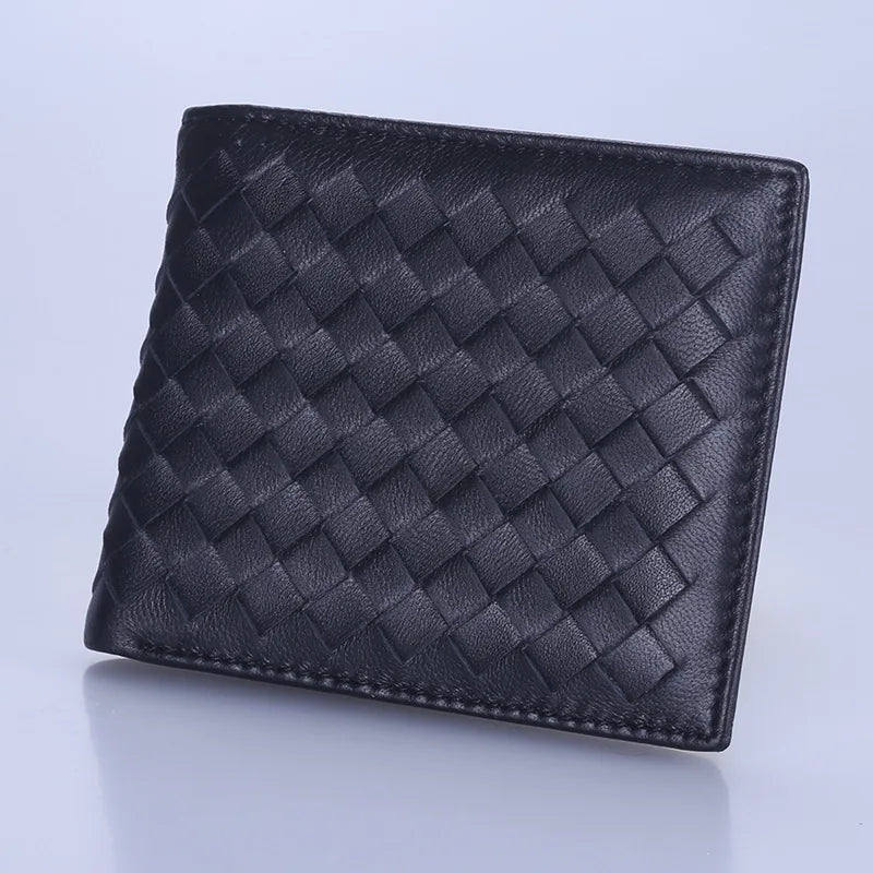 Unisex Lambskin Leather Bifold Wallet 3 Colors