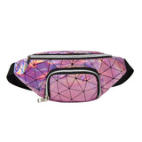 Geometric Diamond Plaid Waist Bag Laser Sports Chest Pack