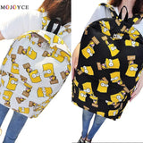 Unisex Graffiti Backpack Cartoon Printing Canvas Travel Backpack