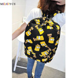 Unisex Graffiti Backpack Cartoon Printing Canvas Travel Backpack