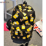 Unisex Graffiti Backpack Cartoon Printing Canvas Travel Backpack