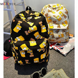Unisex Graffiti Backpack Cartoon Printing Canvas Travel Backpack