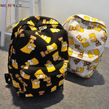 Unisex Graffiti Backpack Cartoon Printing Canvas Travel Backpack