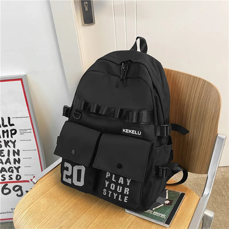 Large Capacity Teenagers Students Backpack Waterproof Travelling Bag