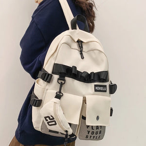 Large Capacity Teenagers Students Backpack Waterproof Travelling Bag