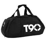 Large Capacity Travel Sport Gym Bag Nylon Shoes Storage Fitness Adjustable Strap