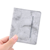 Unisex Marble Pattern PU Leather Travel Passport Cover Wallet Case