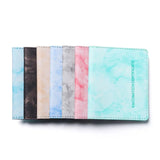 Unisex Marble Pattern PU Leather Travel Passport Cover Wallet Case