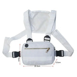 Unisex Men Women Canvas Chest Bag Hip Hop Streetwear Casual Adjustable