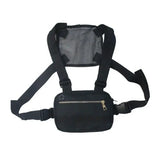 Unisex Men Women Canvas Chest Bag Hip Hop Streetwear Casual Adjustable