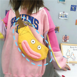 Funny Canvas Crossbody Handbag Zipper Purse Waist Pack
