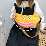 Funny Canvas Crossbody Handbag Zipper Purse Waist Pack