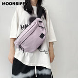 Unisex Nylon Waist Bags Street Hip Hop Belt Bag High Capacity Chest B