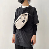 Unisex Nylon Waist Bags Street Hip Hop Belt Bag High Capacity Chest B