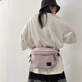 Unisex Nylon Waist Bags Street Hip Hop Belt Bag High Capacity Chest B