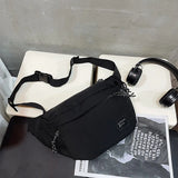 Unisex Nylon Waist Bags Street Hip Hop Belt Bag High Capacity Chest B