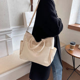 One Shoulder Crossbody Bag Double Canvas School Pack