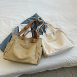 One Shoulder Crossbody Bag Double Canvas School Pack