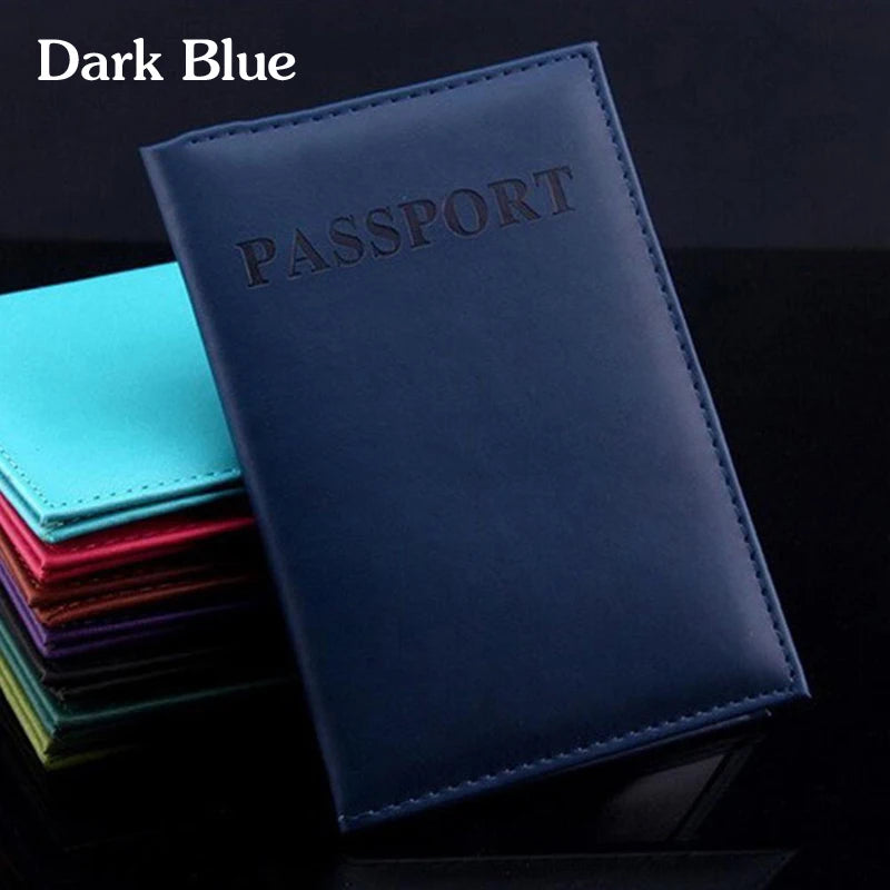 Unisex Waterproof PU Leather Passport Cover Multi-colour