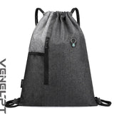 Unisex Portable Drawstring Bag Oxford Students Backpack Waterproof