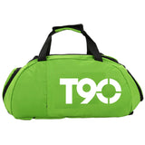 Unisex Solid Gym Bag with Shoe Storage & Handles