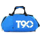 Unisex Solid Gym Bag with Shoe Storage & Handles