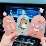 Unisex PU Leather Key Bag Housekeepers Keychain Car Holder
