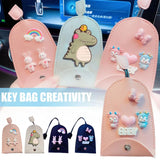Unisex PU Leather Key Bag Housekeepers Keychain Car Holder