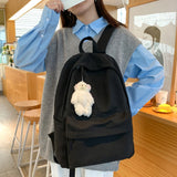 Solid Hiking Backpack Unisex Shoulder Backpack Casual