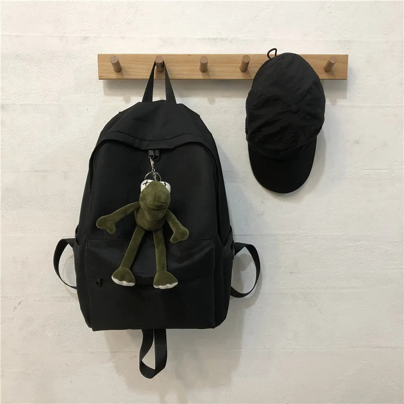 Unisex Shoulder Backpack Solid Hiking Backpack