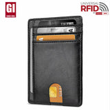 RFID Blocking Leather Wallet Slim Front Pocket Unisex