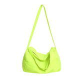 Sporty Style Neon Green Messenger Shoulder Bag