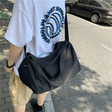 Sporty Style Neon Green Messenger Shoulder Bag
