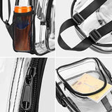 Unisex Transparent Student Backpack Large Capacity School Bag