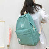 Unisex Rabbit Print Students Backpack Outdoor Leisure Schoolbag Rucksack