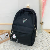 Unisex Rabbit Print Students Backpack Outdoor Leisure Schoolbag Rucksack