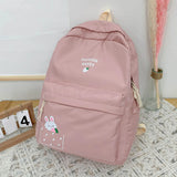 Unisex Rabbit Print Students Backpack Outdoor Leisure Schoolbag Rucksack