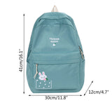 Unisex Rabbit Print Students Backpack Outdoor Leisure Schoolbag Rucksack