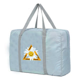 Weekend Bag Organizer Daisy Pattern Foldable Unisex Travel Large Capacity