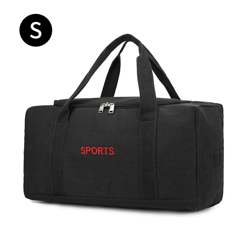Unisex Vintage Canvas Travel Bag Large Capacity Duffel Hand Luggage Bag