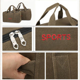 Unisex Vintage Canvas Travel Bag Large Capacity Duffel Hand Luggage Bag