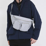 Unisex Waist Bag Fanny Pack Multi-pocket Casual Belt Bags