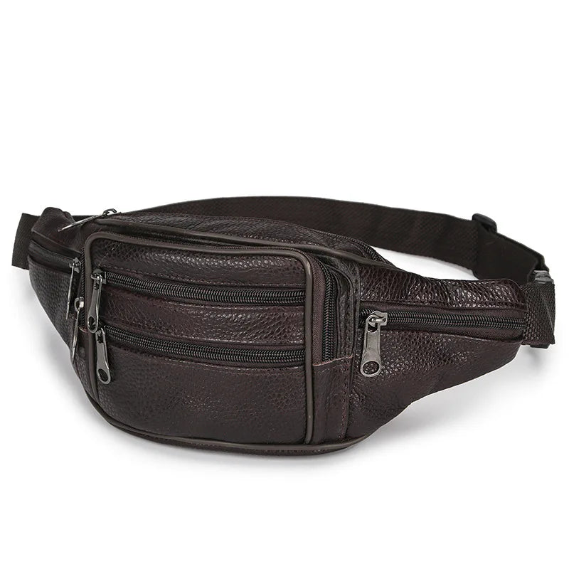 Unisex Pu Leather Waist Bag Funny Pack Hip Bum Belt Purse