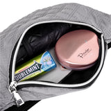 Quilted Waist Fanny Pack Large Capacity Unisex Hip Bum Bag for Travel