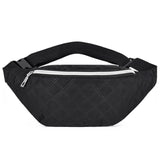 Quilted Waist Fanny Pack Large Capacity Unisex Hip Bum Bag for Travel