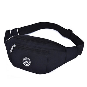 Solid Oxford Waist Packs Men Women Pockets Neutral Travel Hiking Bags
