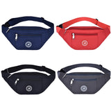 Solid Oxford Waist Packs Men Women Pockets Neutral Travel Hiking Bags