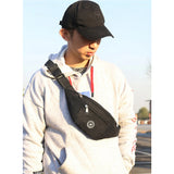 Solid Oxford Waist Packs Men Women Pockets Neutral Travel Hiking Bags