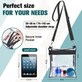 Clear PVC Crossbody Sling Purse Waterproof Stadium Approved Bag