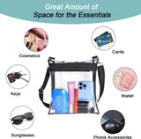 Clear PVC Crossbody Sling Purse Waterproof Stadium Approved Bag